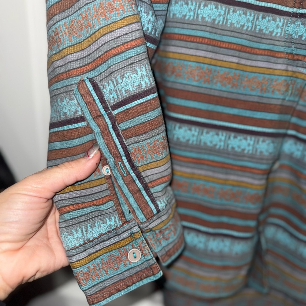 Backroad Blues Vintage Striped Button-Up Shirt - Picture 5 of 5